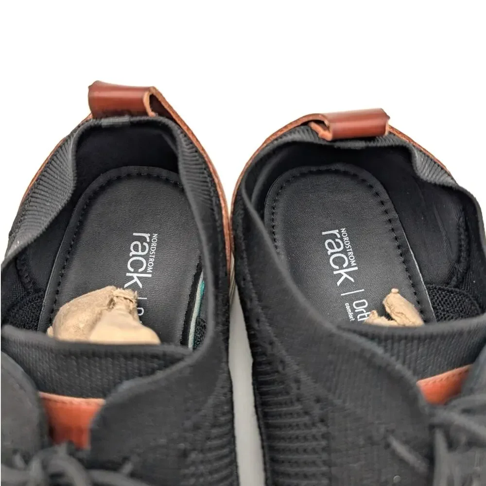 Nordstrom Rack Milo Hybrid Knit Sneaker Derby Shoes Men's Black Size US11M EU44